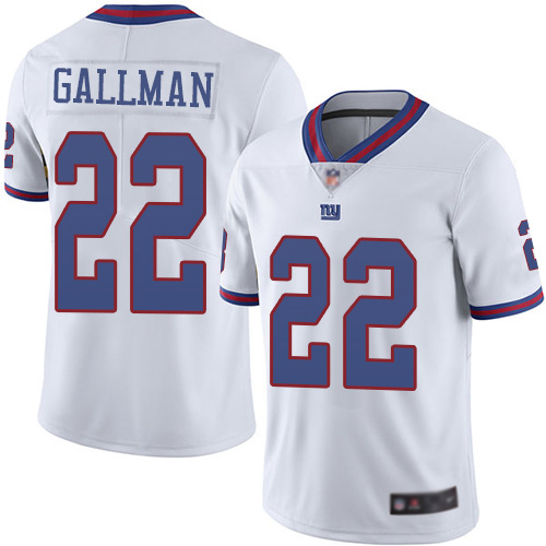 Men New York Giants #22 Wayne Gallman Limited White Rush Vapor Untouchable Football NFL Jersey->youth nfl jersey->Youth Jersey